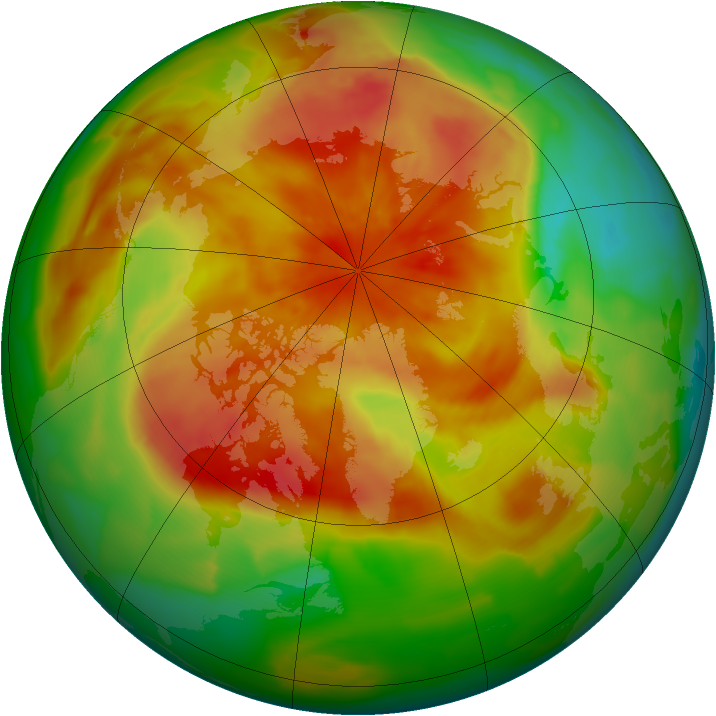 Arctic ozone map for 17 April 2012